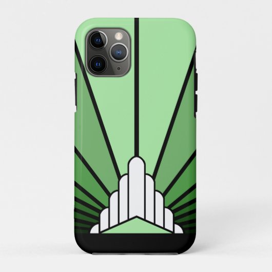 アールデコ太陽の緑 Case-Mate iPhoneケース (裏面)