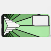アールデコ太陽の緑 SAMSUNG GALAXYケース (左側面)