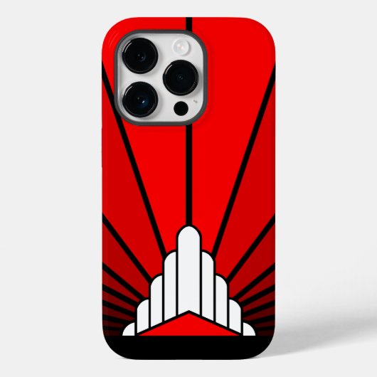 アールデコ太陽の赤 Case-Mate iPhoneケース (裏面)