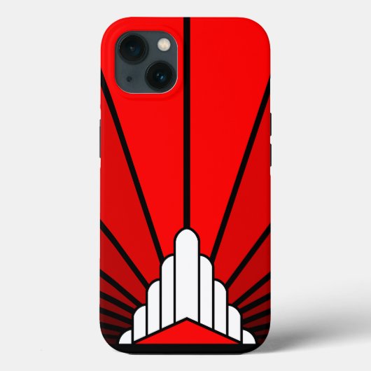 アールデコ太陽の赤 Case-Mate iPhoneケース (裏面)