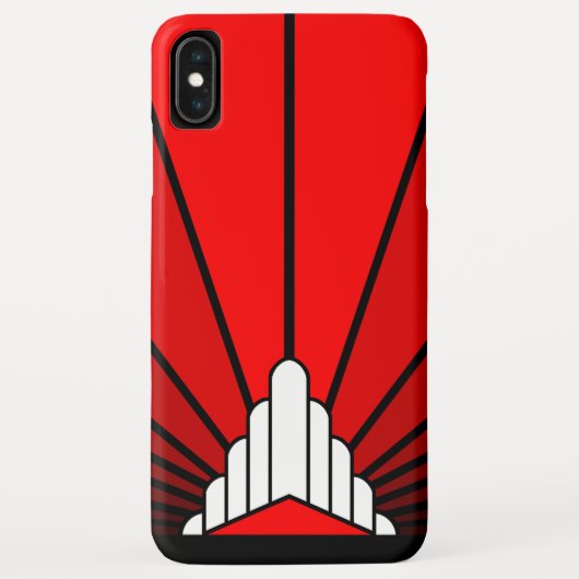 アールデコ太陽の赤 Case-Mate iPhoneケース (裏面)