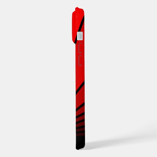 アールデコ太陽の赤 iPhoneケース (左側面)