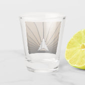 アールデコ太陽の黄褐色 ショットグラス (裏面)