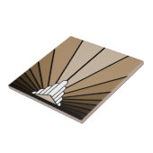 アールデコ太陽の黄褐色 タイル (側面)