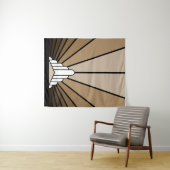 アールデコ太陽の黄褐色 タペストリー (インサイチュ(横))