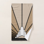 アールデコ太陽の黄褐色 バスタオルセット (ハンドタオル)