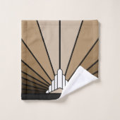 アールデコ太陽の黄褐色 バスタオルセット (ウォッシュタオル)