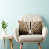 アールデコ太陽の黄褐色 ランバークッション (椅子)