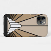 アールデコ太陽の黄褐色 Case-Mate iPhoneケース (裏面(横))