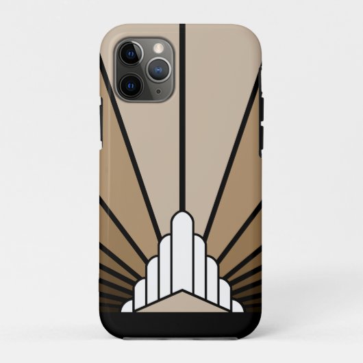 アールデコ太陽の黄褐色 Case-Mate iPhoneケース (裏面)