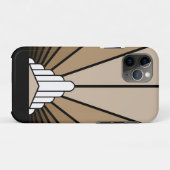 アールデコ太陽の黄褐色 Case-Mate iPhoneケース (裏面(横))