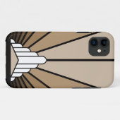 アールデコ太陽の黄褐色 Case-Mate iPhoneケース (裏面(横))
