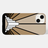 アールデコ太陽の黄褐色 Case-Mate iPhoneケース (裏面 (横))
