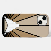 アールデコ太陽の黄褐色 Case-Mate iPhoneケース (裏面 (横))