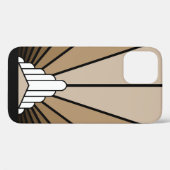 アールデコ太陽の黄褐色 Case-Mate iPhoneケース (裏面 (横))