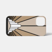 アールデコ太陽の黄褐色 iPhoneケース (裏面横)