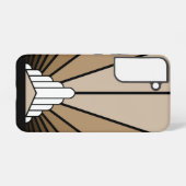 アールデコ太陽の黄褐色 SAMSUNG GALAXYケース (裏面横)