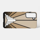 アールデコ太陽の黄褐色 SAMSUNG GALAXYケース (裏面横)