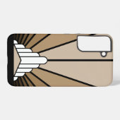 アールデコ太陽の黄褐色 SAMSUNG GALAXYケース (裏面横)