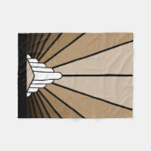 アールデコ太陽inタンフリースブランケット フリースブランケット (正面(横))