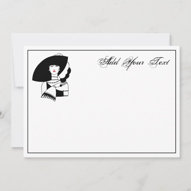 アールデコ女性ビッグハットグローブRL (正面)