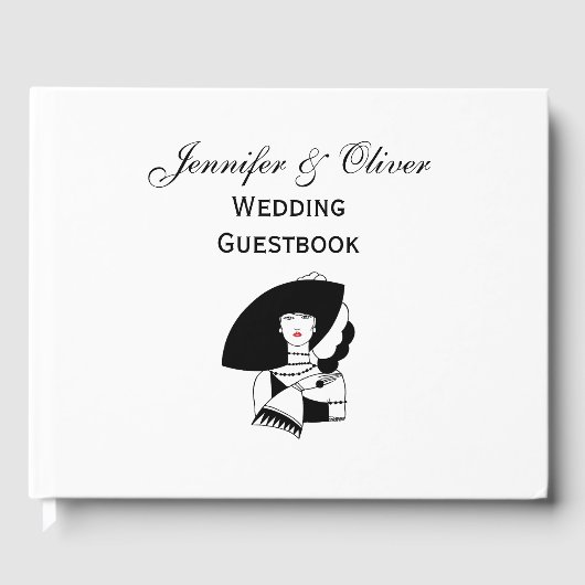 アールデコ女性ビッグハットグローブRL ゲストブック (正面)