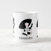 アールデコ女性ビッグハットグローブRL ジャンボコーヒーマグカップ (正面)