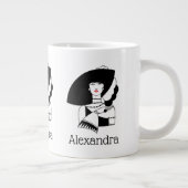 アールデコ女性ビッグハットグローブRL ジャンボコーヒーマグカップ (右)