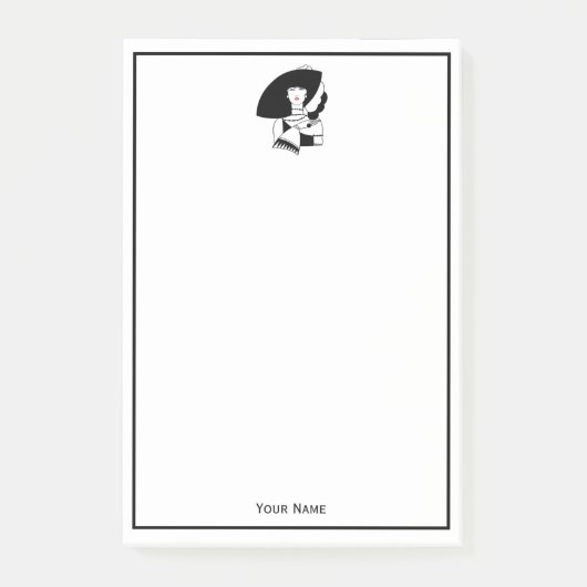 アールデコ女性ビッグハットグローブRL ポストイット (正面)