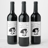 アールデコ女性ビッグハットグローブRL ワインラベル (ボトル)