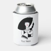 アールデコ女性ビッグハットグローブRL 缶クーラー (缶裏面)