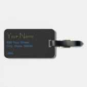 アールデコ女性頭部ハート鍛鉄旅行ラベル ラゲッジタグ (裏面横)