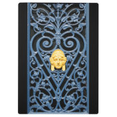 アールデコ女性頭部ハート鍛錬鉄製クリップボード クリップボード (裏面)