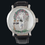 アールデコ嫁 腕時計<br><div class="desc">美しいアートデコ花嫁はトレリスの下に付き添い人。</div>