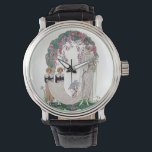 アールデコ嫁 腕時計<br><div class="desc">美しいアートデコ花嫁はトレリスの下に付き添い人。</div>