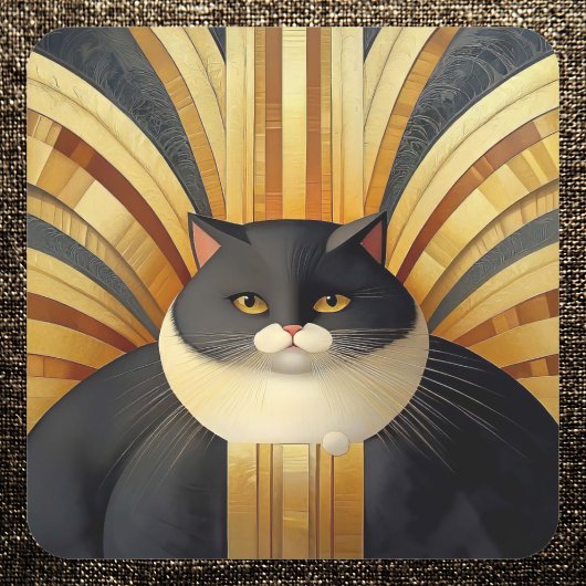 アールデコ子猫 スクエアシール
