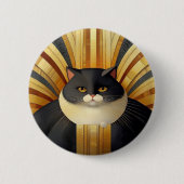 アールデコ子猫 缶バッジ (正面)