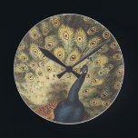アールデコ孔雀 ラウンド壁時計<br><div class="desc">アールデコホームに最適。</div>