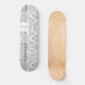 アールデコ対称線パターンスケートボード スケートボード (正面)
