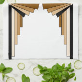 アールデコ層（接線） キッチンタオル (折り畳み)