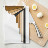 アールデコ層（接線） キッチンタオル (四つ折り)