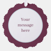 アールデコ履歴ヴィンテージ追加メッセージ オーナメントカード (裏面)