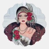 アールデコ履歴ヴィンテージ追加メッセージ オーナメントカード (正面)