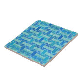 アールデコ工業用シック – ソフトブルー タイル (側面)