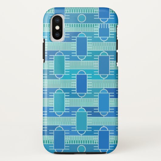 アールデコ工業用シック – ソフトブルー Case-Mate iPhoneケース (裏面)
