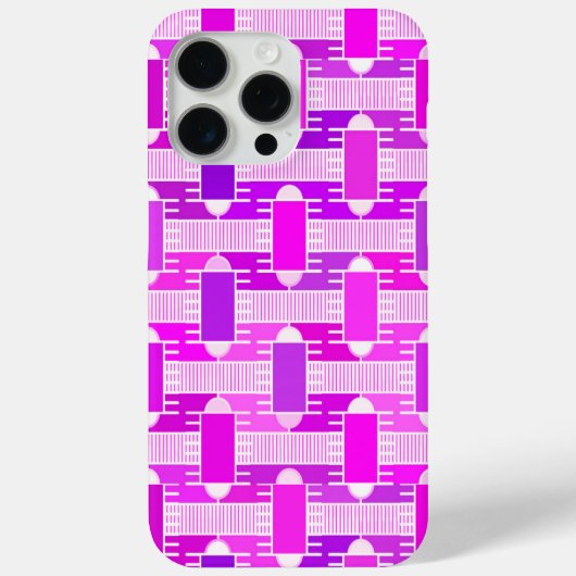 アールデコ工業用シック、バイオレット、オーキッド、ラベンダー Case-Mate iPhoneケース (裏面)