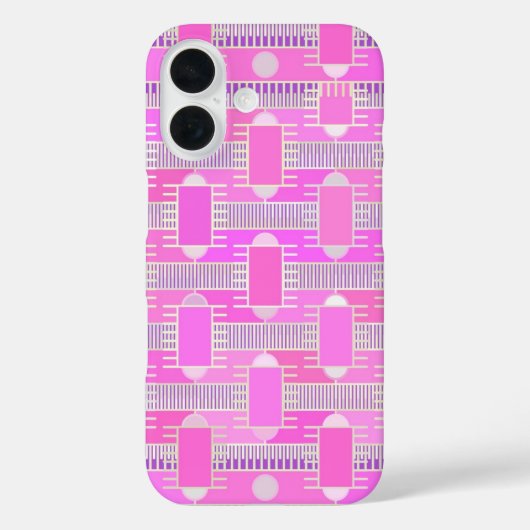 アールデコ工業用シック – ピンク、マウヴ Case-Mate iPhoneケース (裏面)