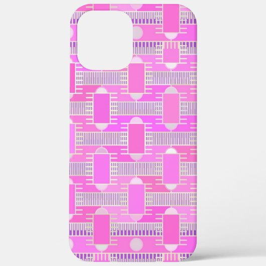 アールデコ工業用シック – ピンク、マウヴ Case-Mate iPhoneケース (裏面)