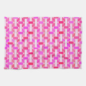 アールデコ工業用シック – ピンク，明るい赤紫色，蘭 キッチンタオル (横)