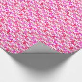 アールデコ工業用シック – ピンク，明るい赤紫色，蘭 ラッピングペーパー (角)